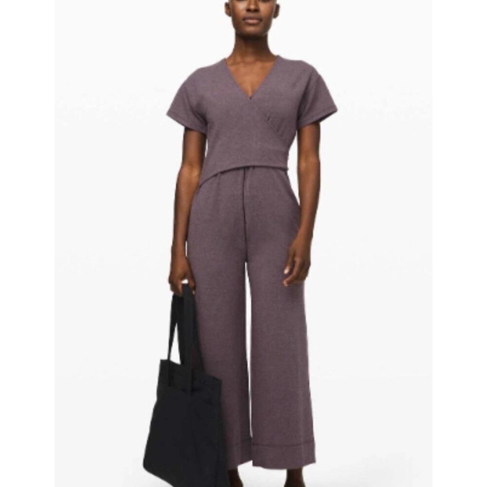 Lululemon Its a Tie Heathered Purple Jumpsuit Size 8